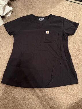 Carhartt Navy V-Neck Modern Fit Scrub Top